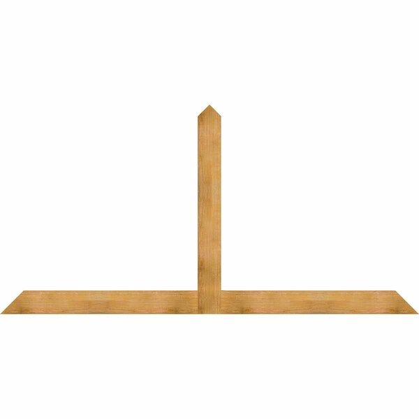 Ekena Millwork Portland Rough Sawn Timber Gable Bracket, Western Red Cedar, 108"W x 54"H x 2"D x 6"F, 12/12 Pitch GBW108X54X0206POR00RWR - main